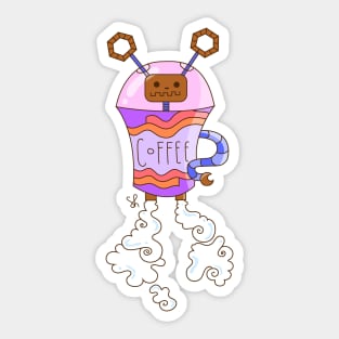 Coffee Bot Sticker